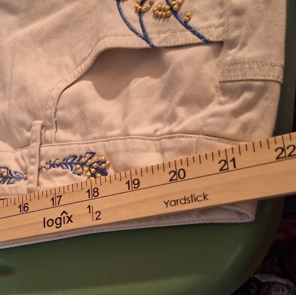 Talbots Cream Embroidered Women's Skimmers - Picture 5 of 8